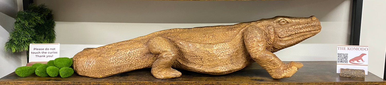 Hand Carved Wooden Komodo Dragon