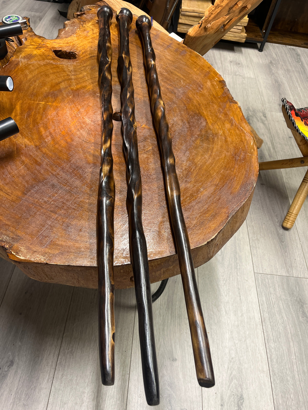 Twisted Effect Walking Stick Ebony Malawi