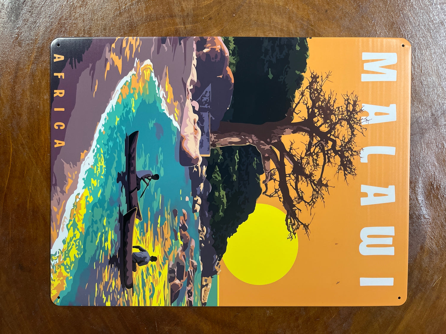 Metal Sign Africa Design Room Decor 30x40cm