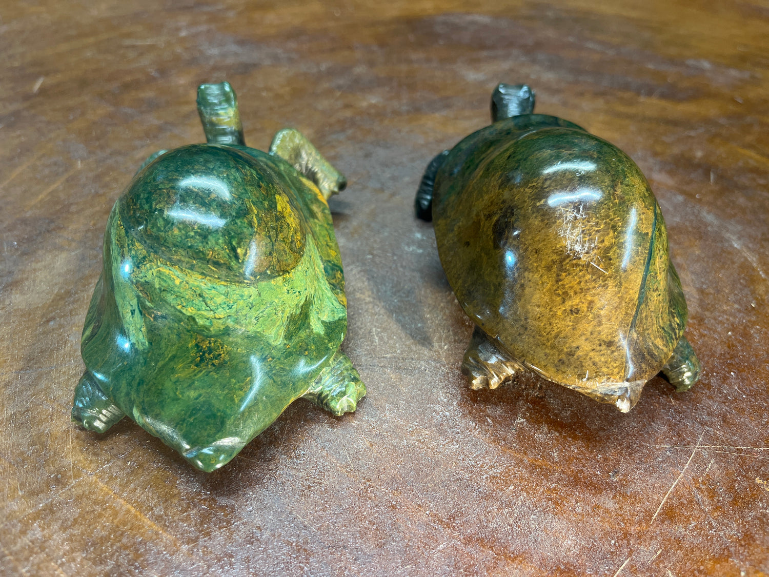 Green Stone Turtle Handmade In Malawi