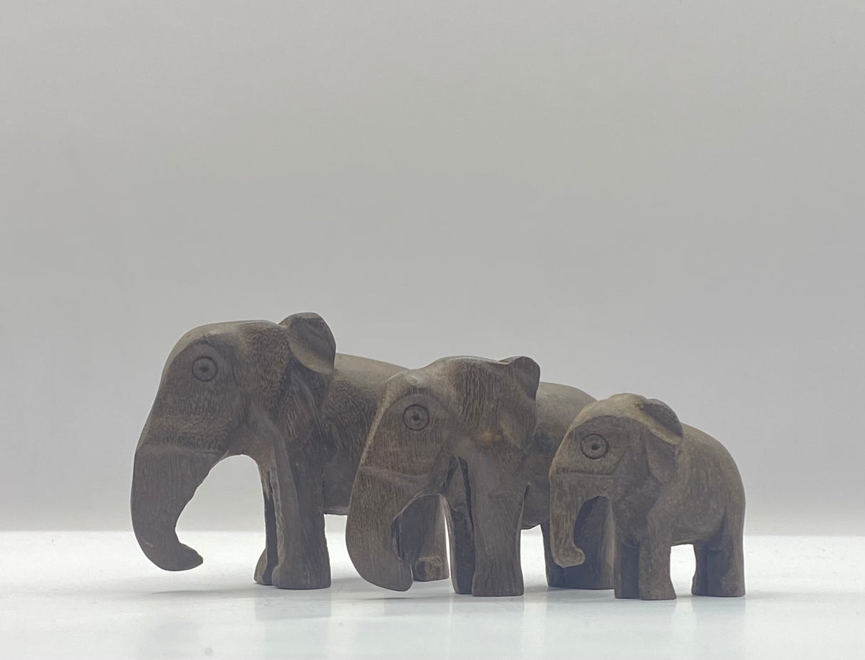 Mini Hand Carved Wooden Elephant