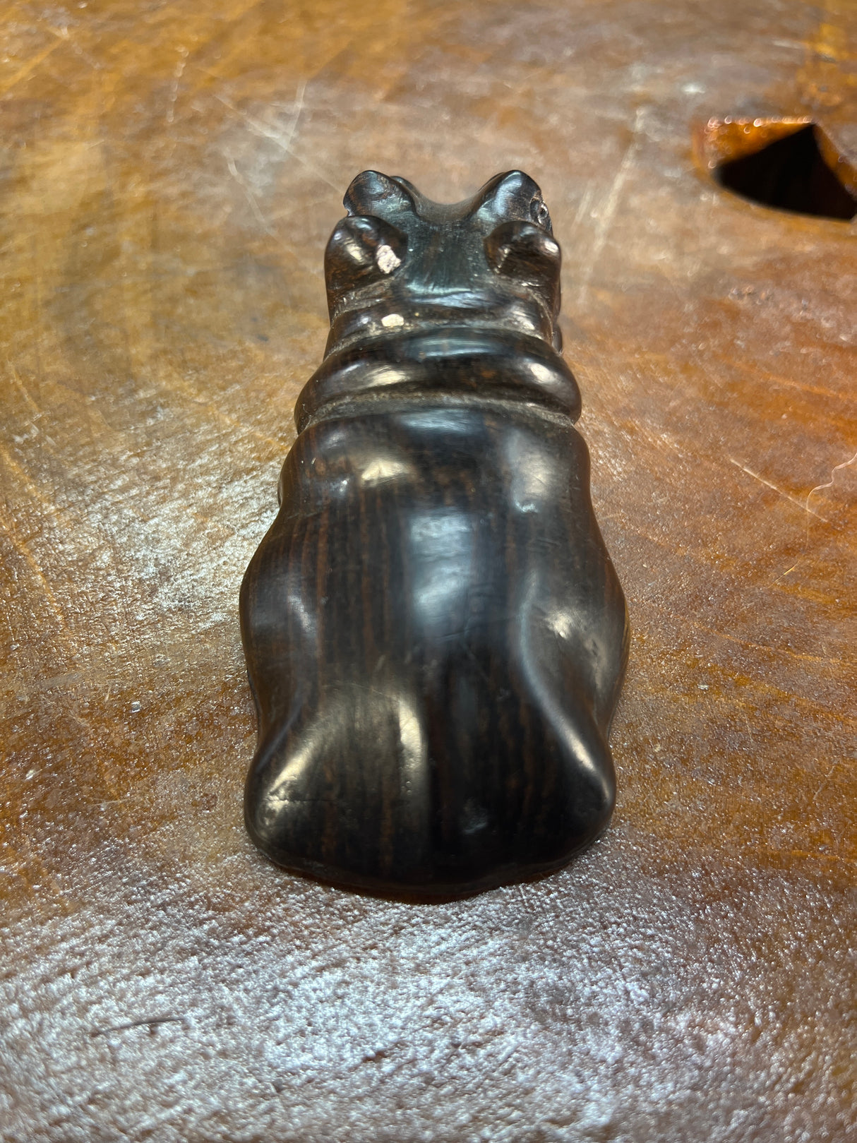 Hand Carved Ebony Wood Floating Hippo Bottle Opener