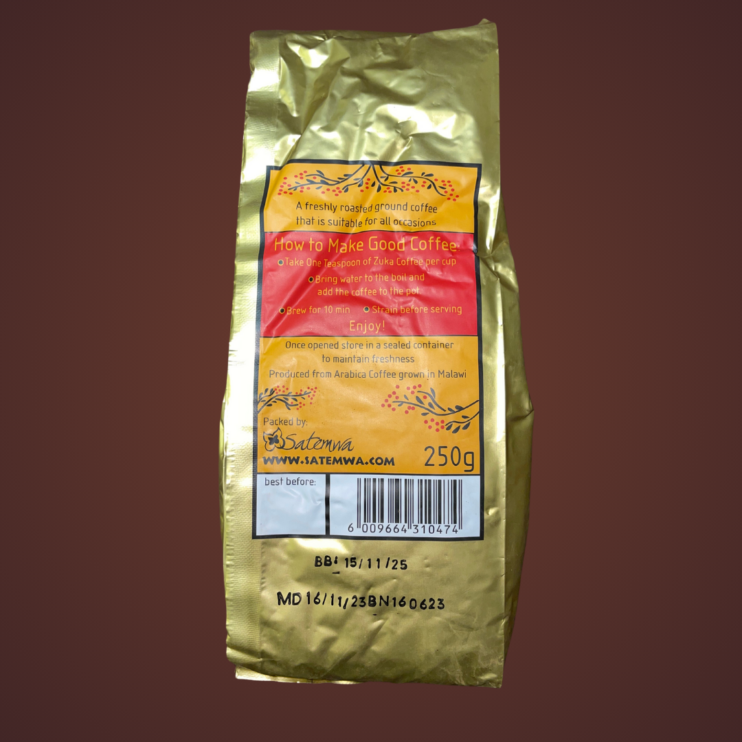 Zuka Coffee 100% Arabica Ground Coffee Medium Roast 250g