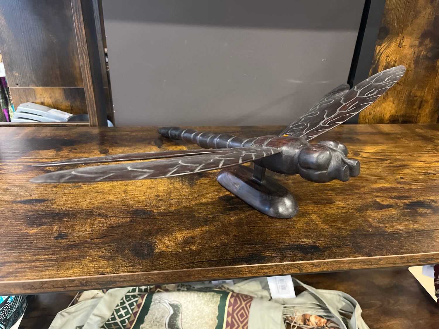 Ebony Dragonfly with Stand