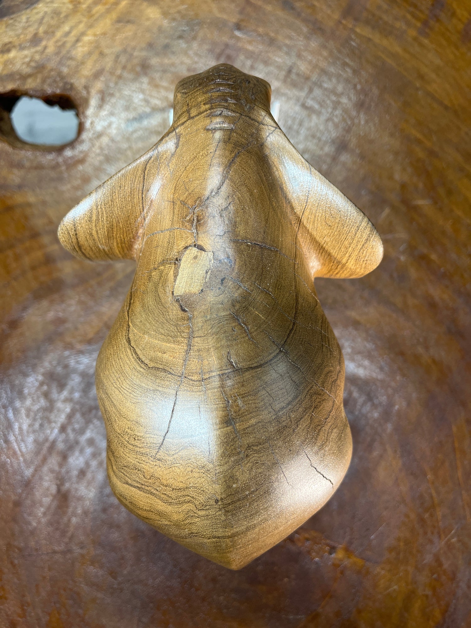 Beautifully Grained Hand Carved Elephant