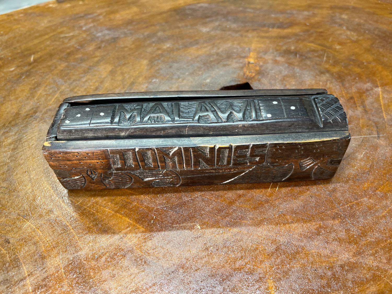 Handmade Ebony Domino Set Malawi
