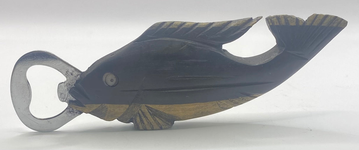 Ebony Fish Handle Bottle Opener