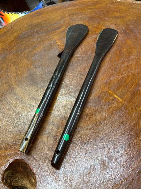 Large Smooth and Polished Ebony Serving Spoons Handmade in Malawi