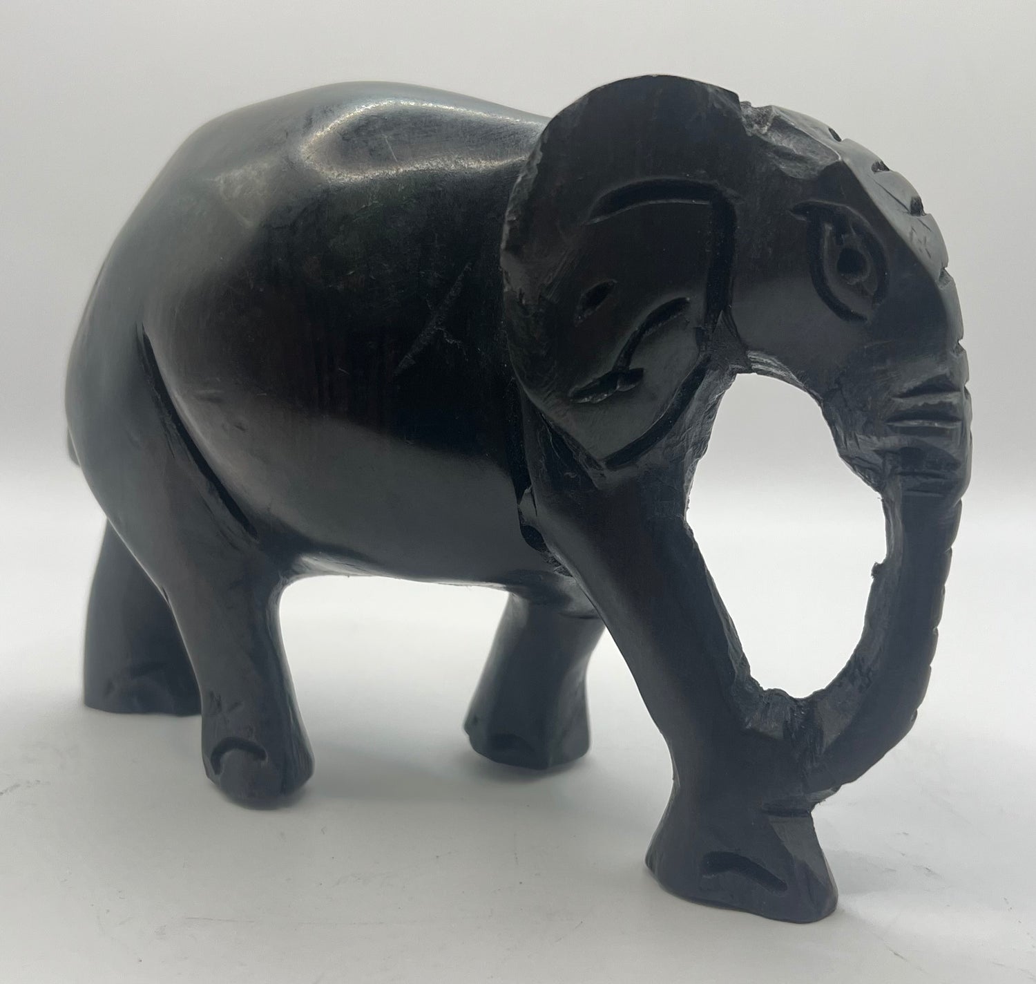 Ebony and Mahogany Wooden Elephants