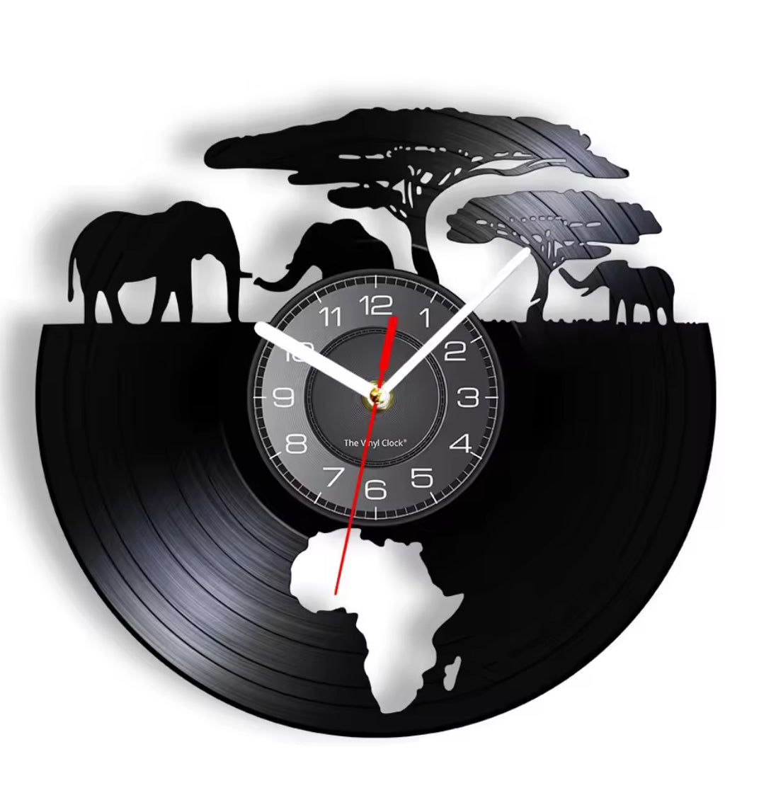 African Reclaimed Vinyl Record Clock