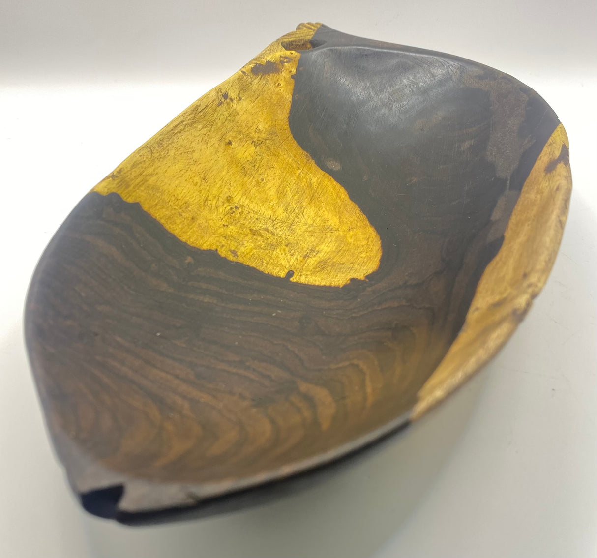 Intricate Fish Pattern Ebony Bowl