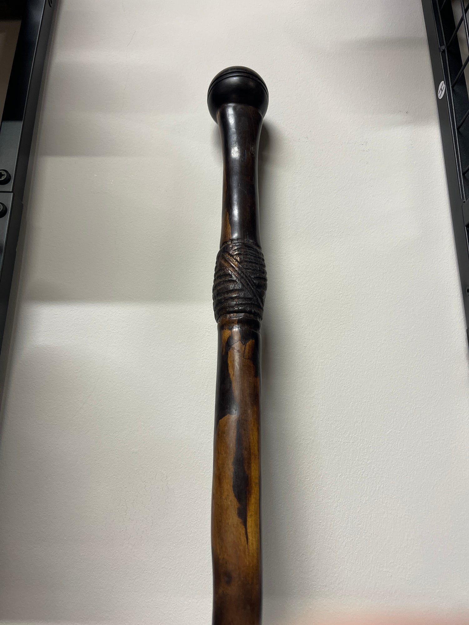 Natural Looking Walking Stick Polished Ebony Malawi