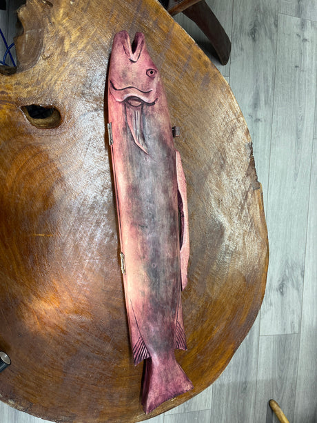 Fish Shaped Hand Carved Bawo Game
