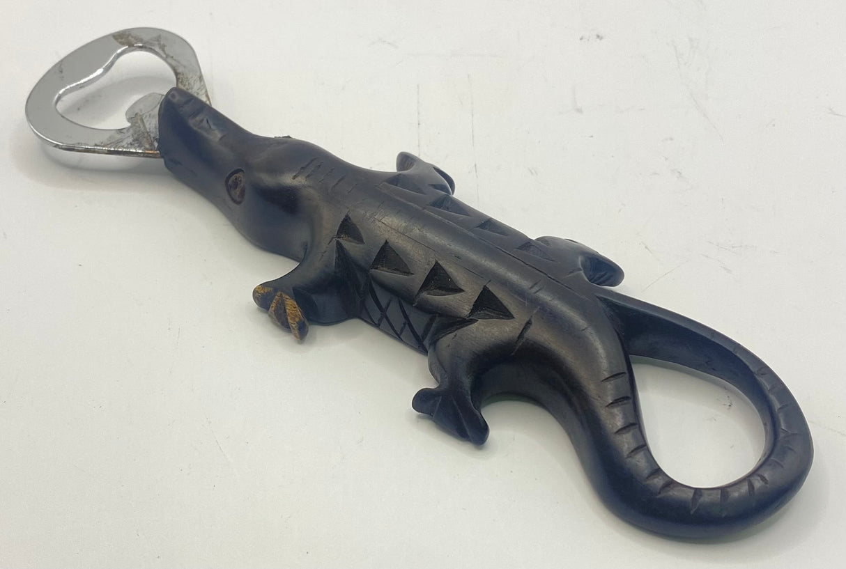 Ebony Crocodile Handle Bottle Opener