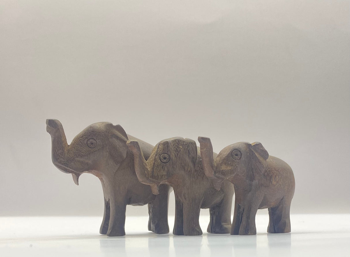 Mini Hand Carved Wooden Elephant