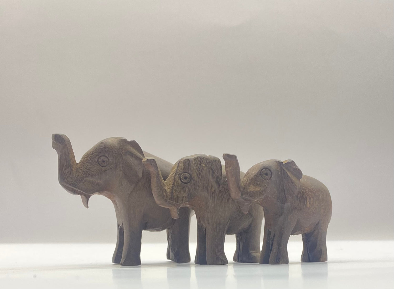 Mini Hand Carved Wooden Elephant