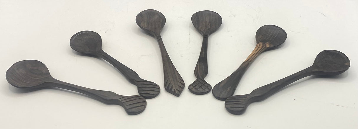 Hand Carved Ebony Spoons