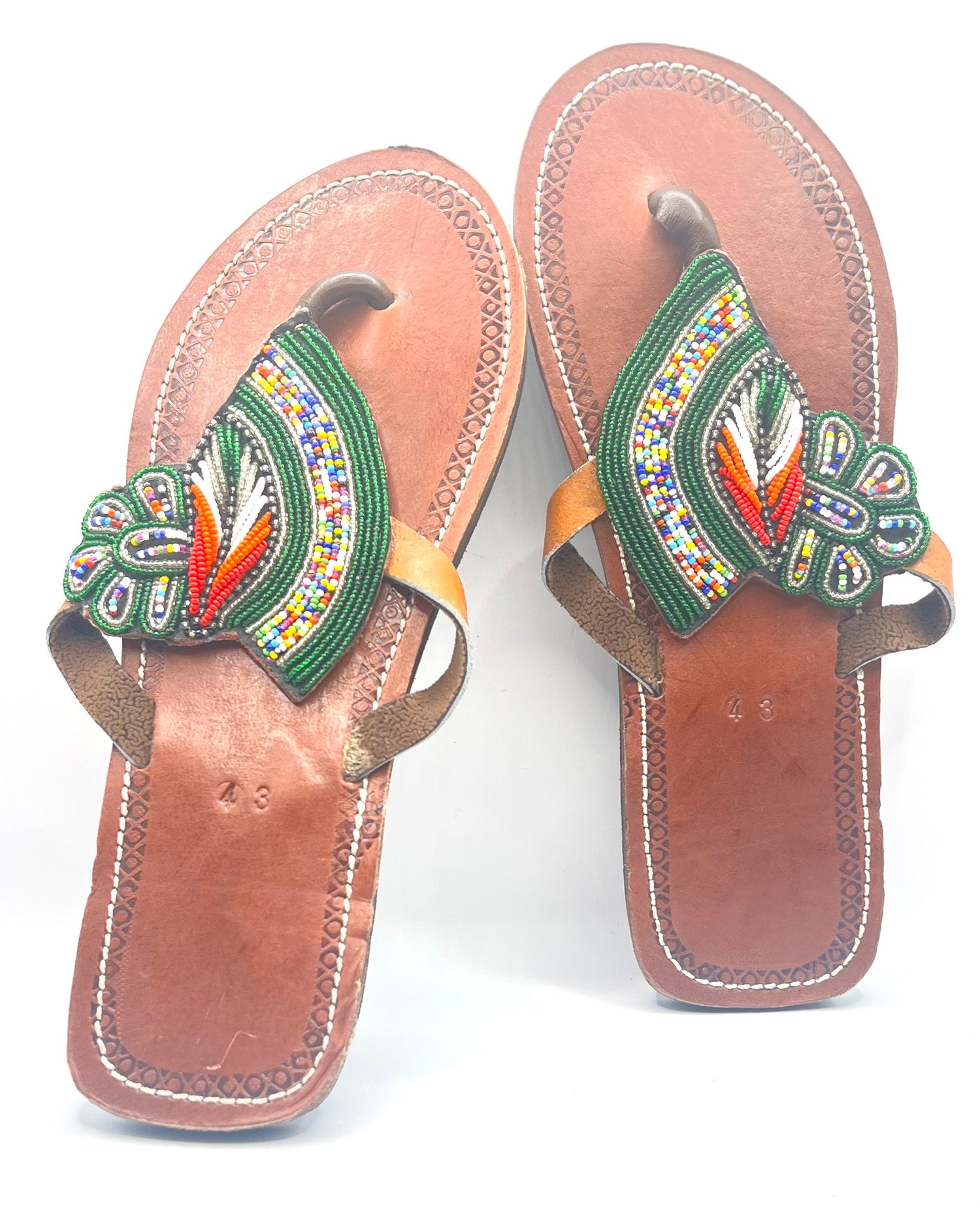 Green Multicoloured Brown Slipper