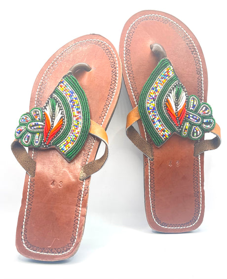 Green Multicoloured Brown Slipper