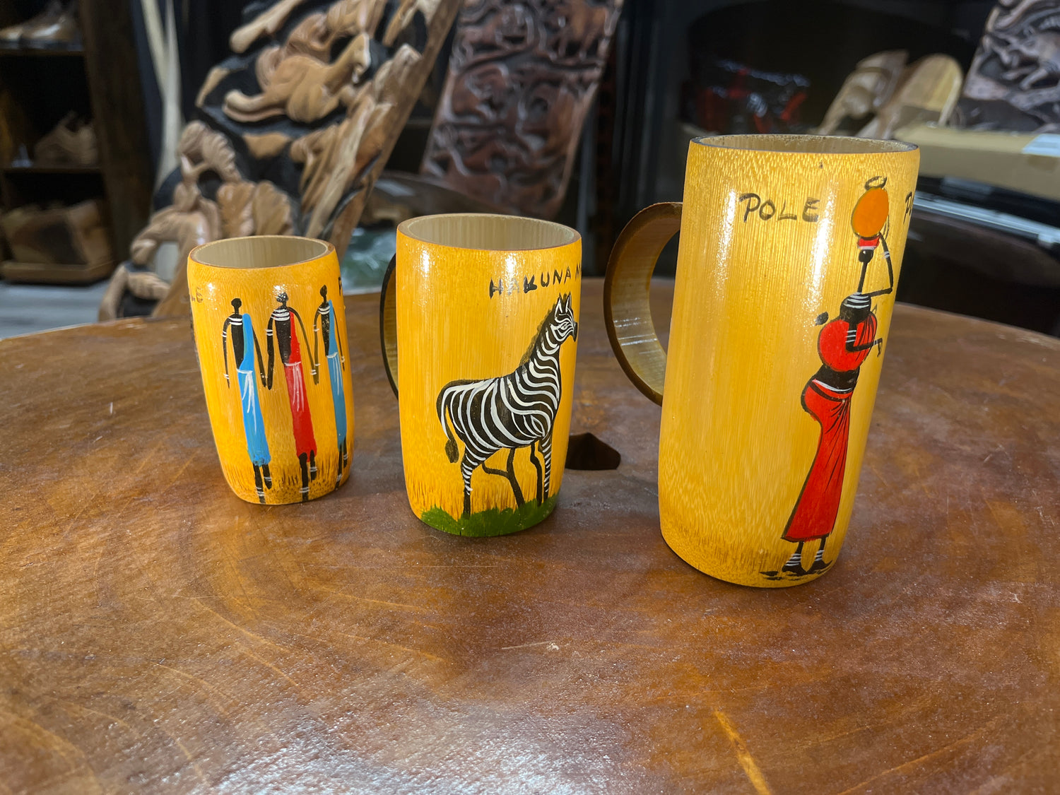 Hakuna Matata Bamboo 3 Cup Set