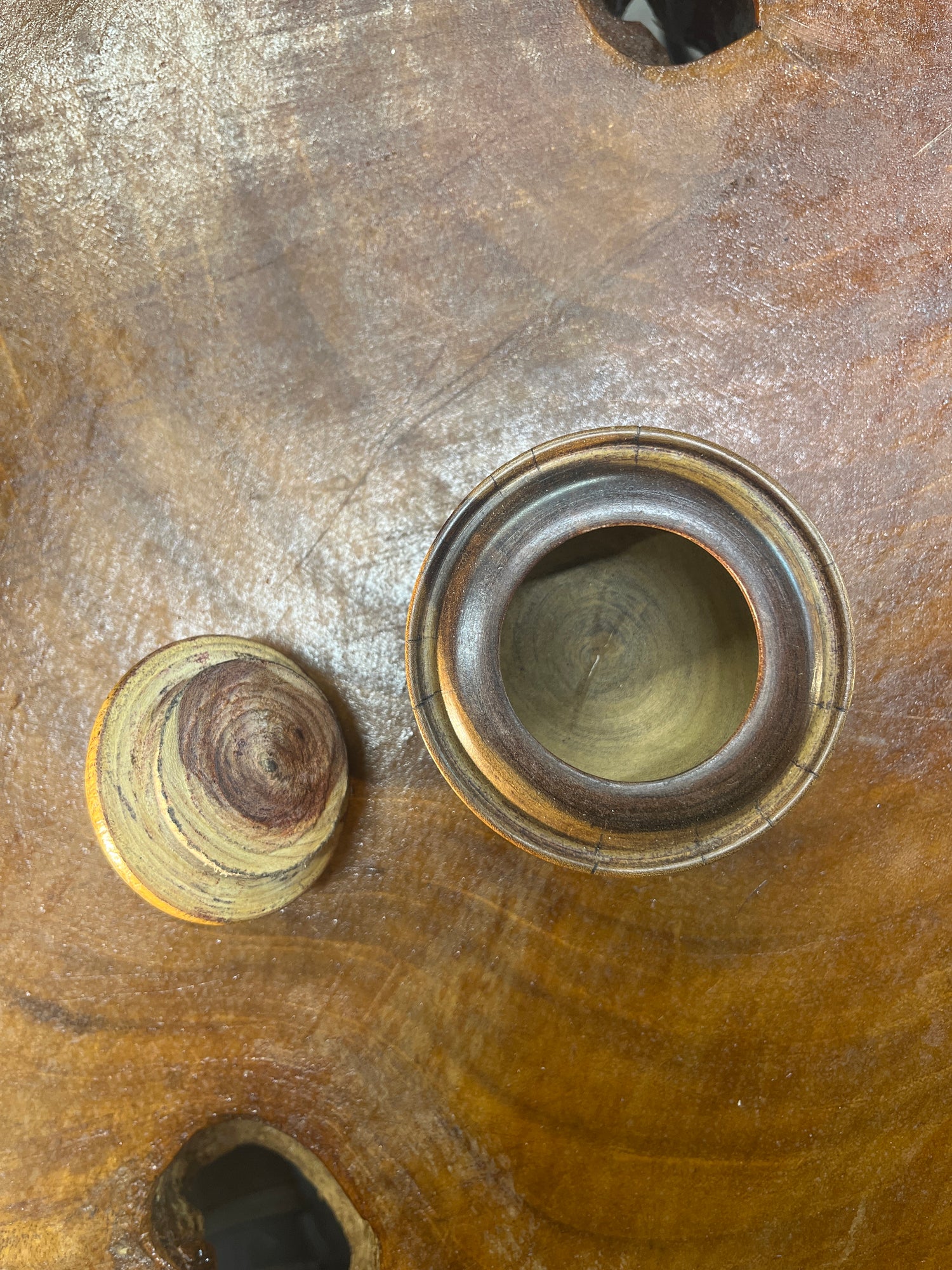 Small Handmade wooden Storage Pot