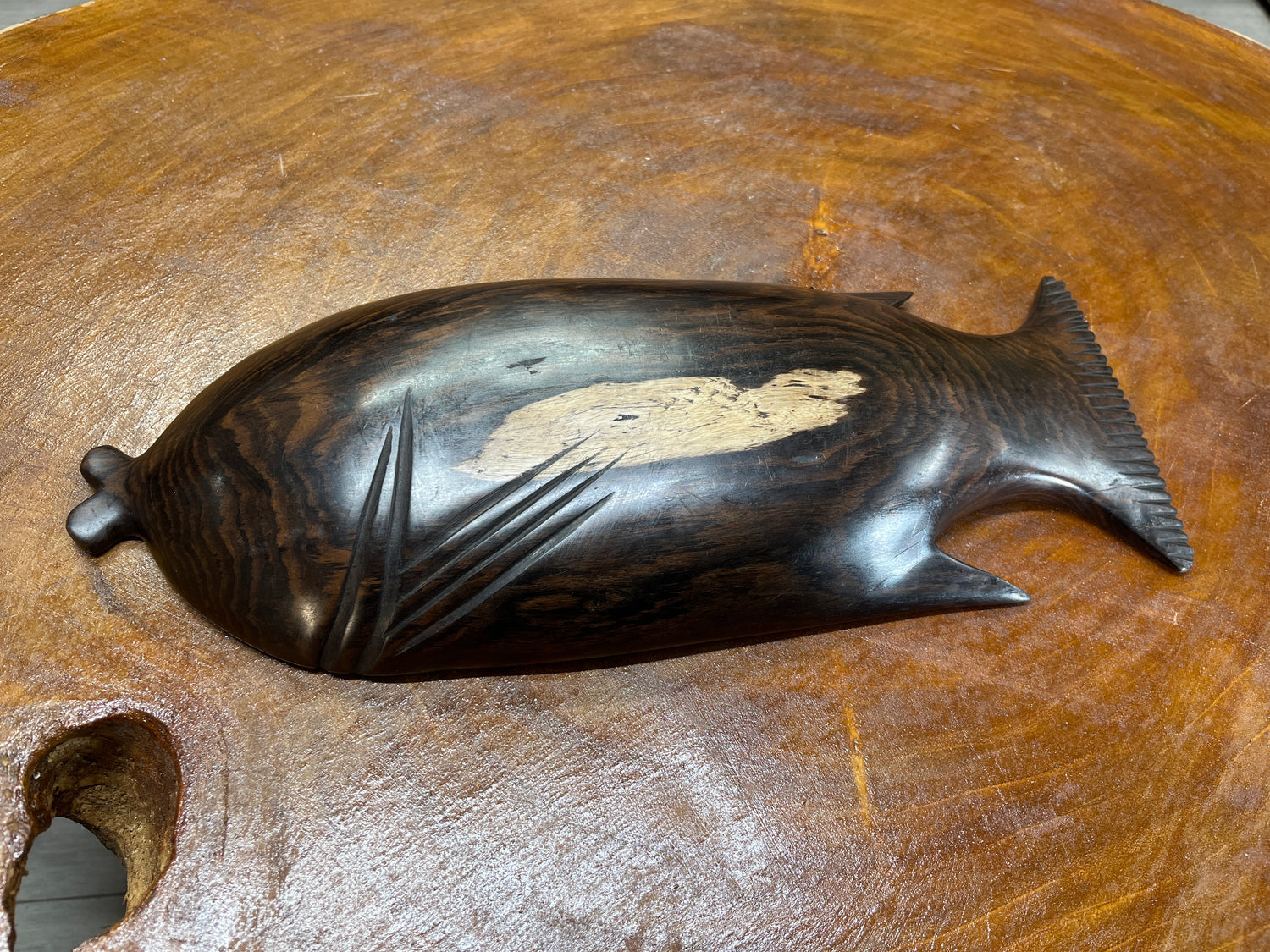 Beautiful Handmade Ebony Fish Shaped Dish