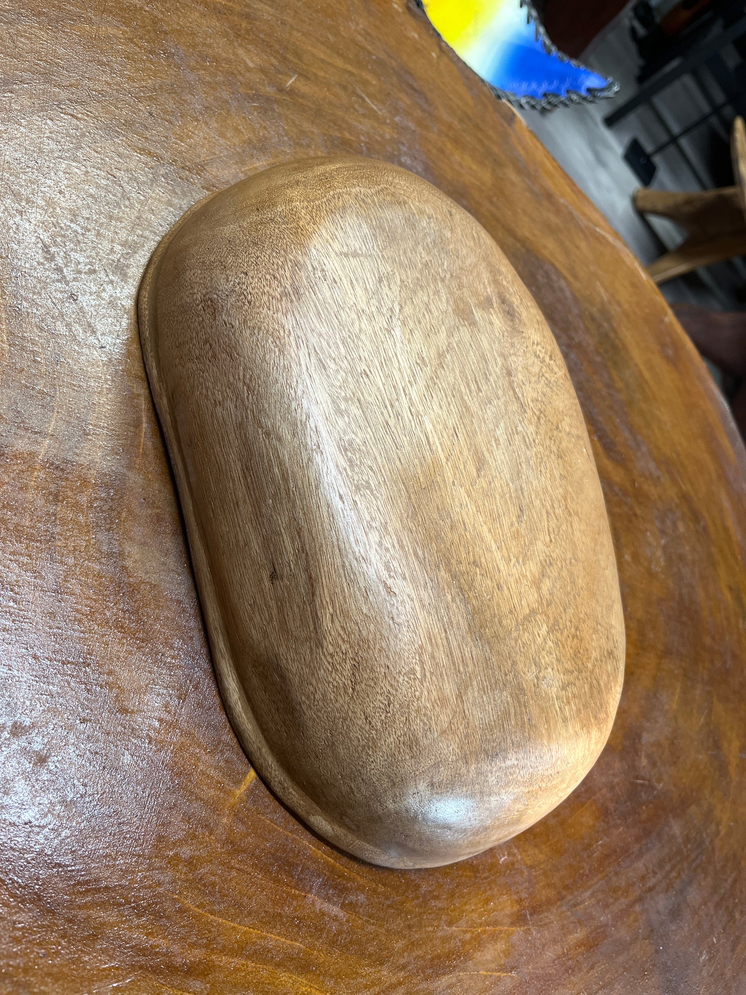 Hand carved Wooden Serving / Salad Tray