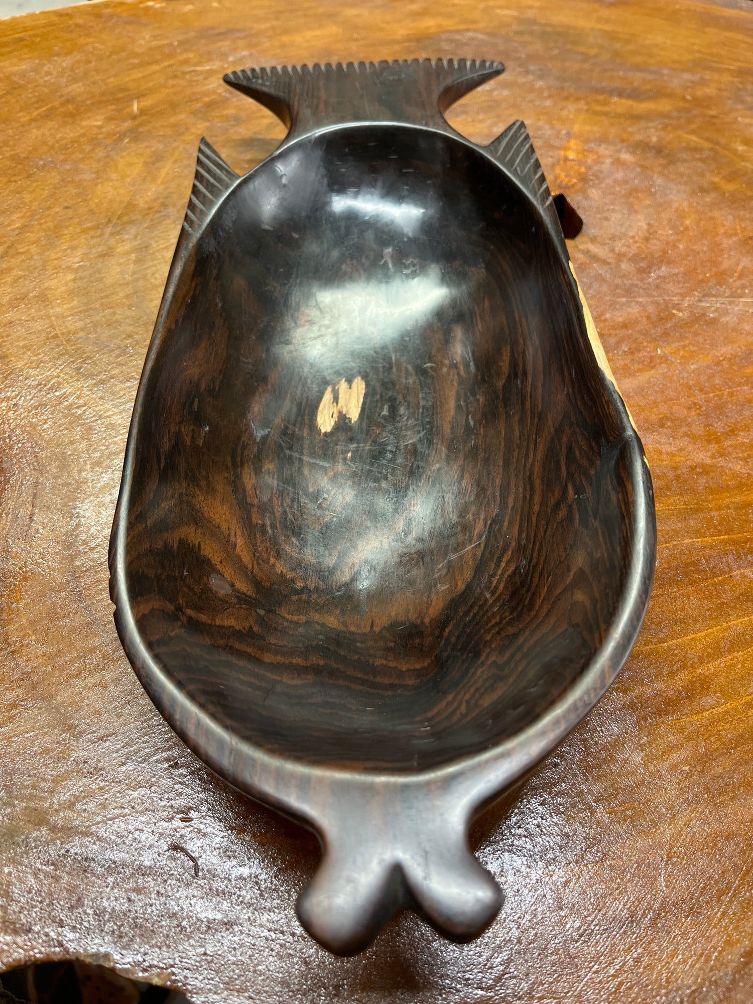 Beautiful Handmade Ebony Fish Shaped Dish