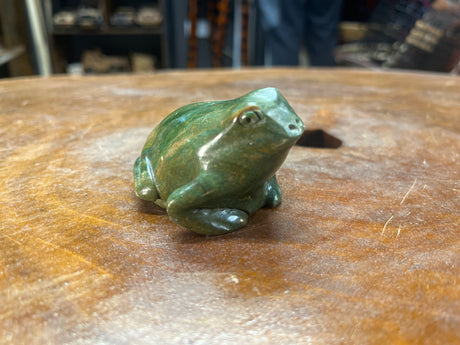 Set of 3 Green Stone Frogs Handmade In Malawi