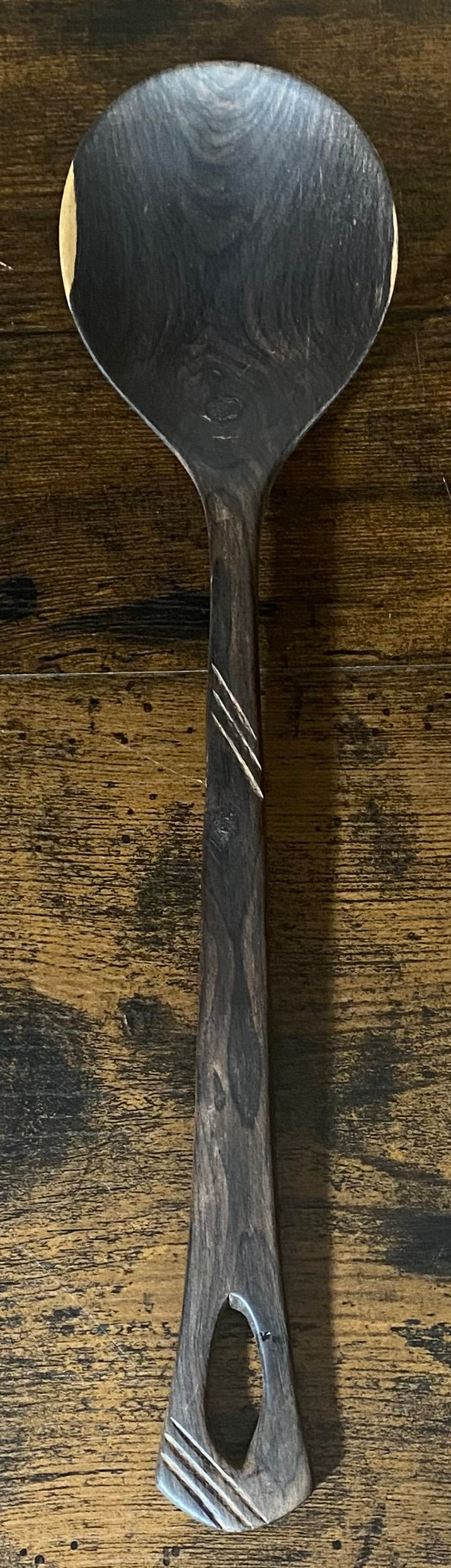 Hand Carved Ebony Serving Spoons