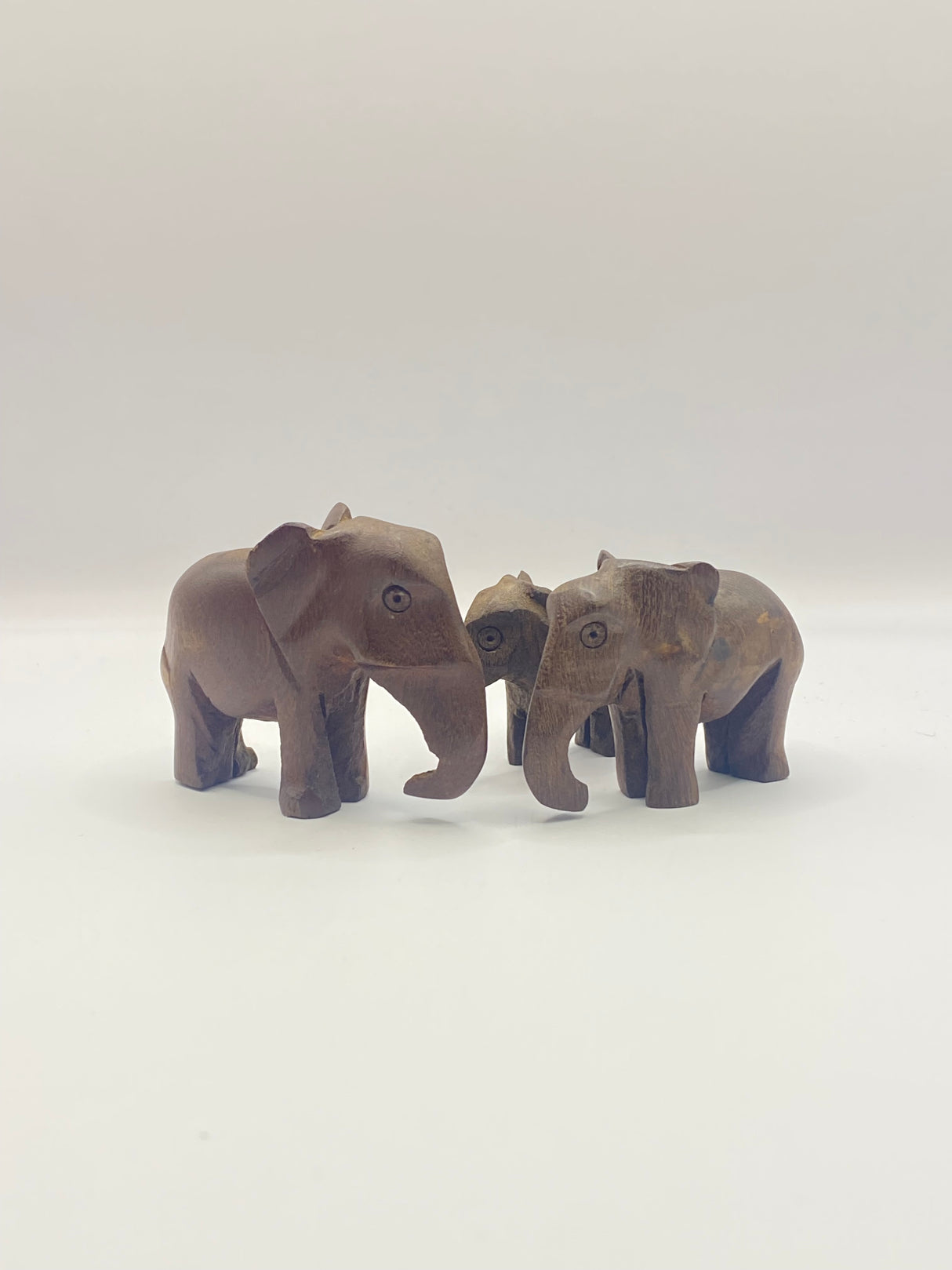 Mini Hand Carved Wooden Elephant