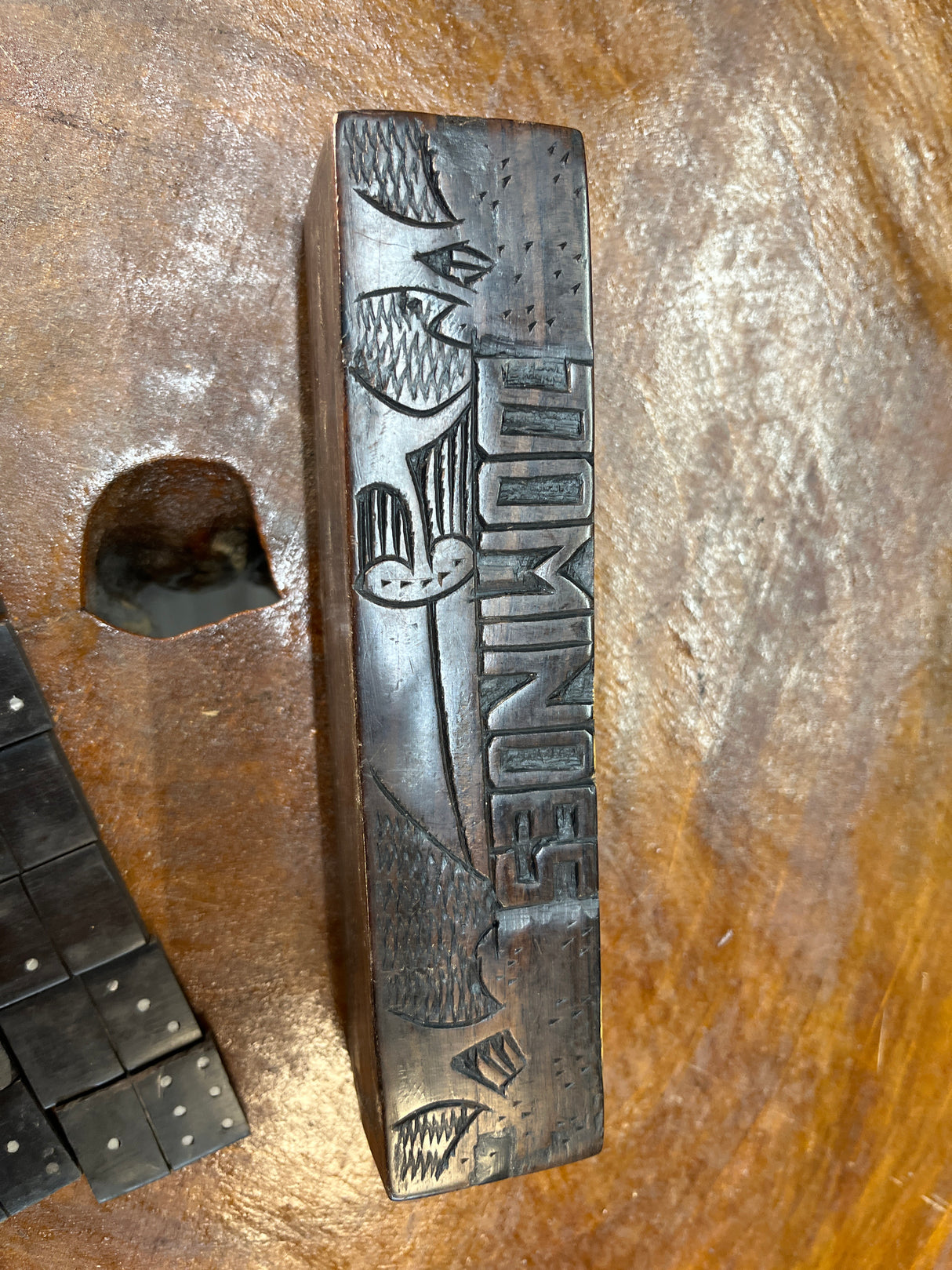 Handmade Ebony Domino Set Malawi