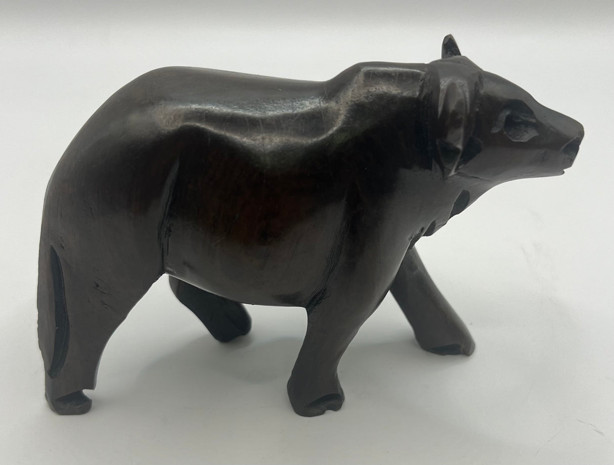 Mahogany Wooden Standing Buffalo