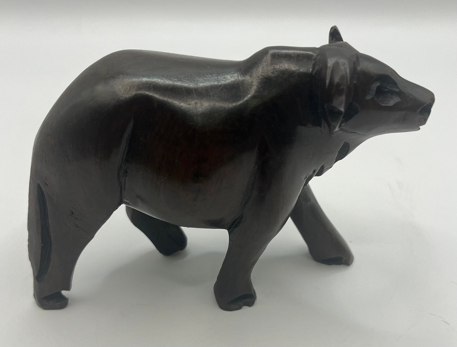 Mahogany Wooden Standing Buffalo