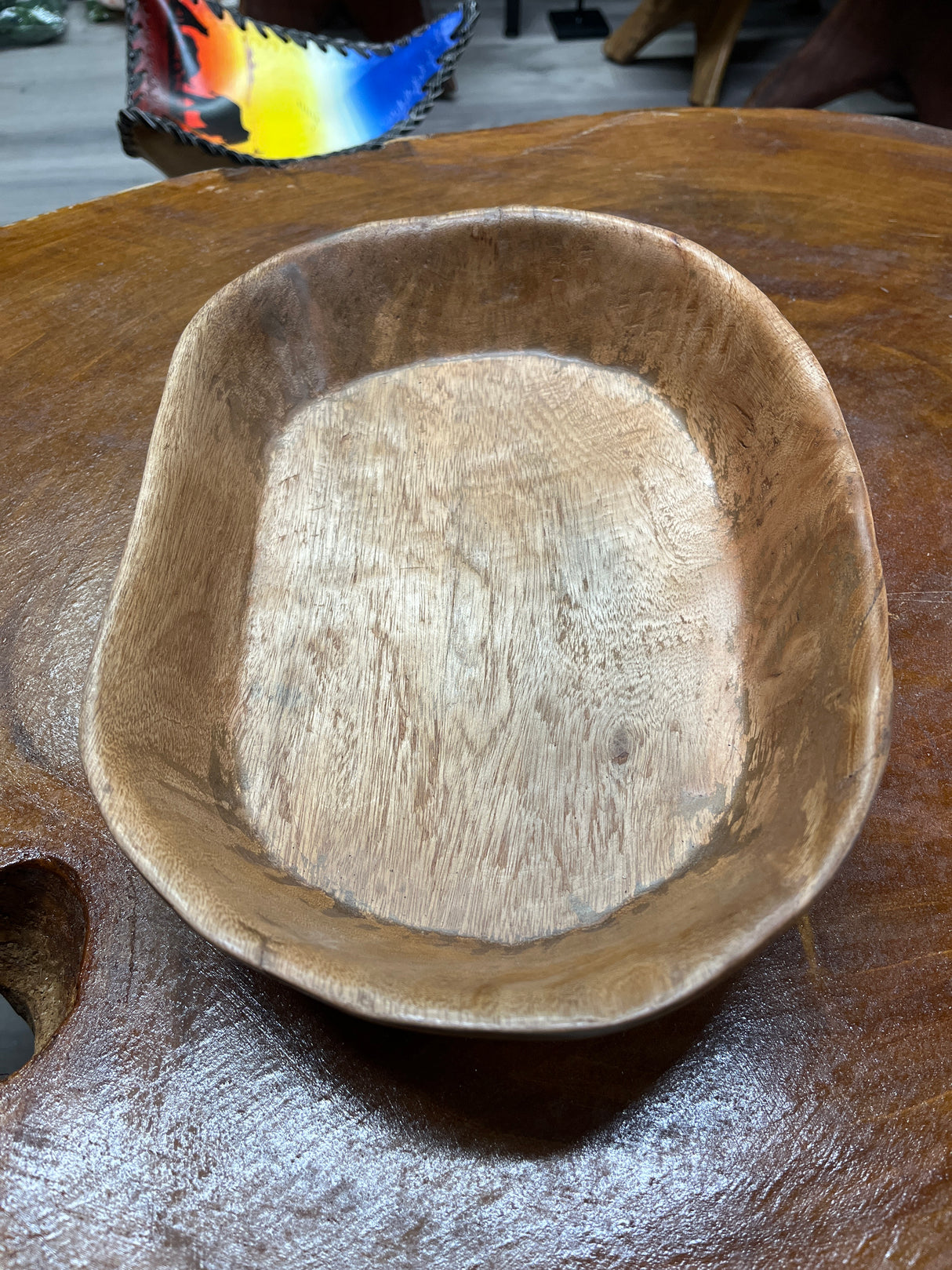 Hand carved Wooden Serving / Salad Tray