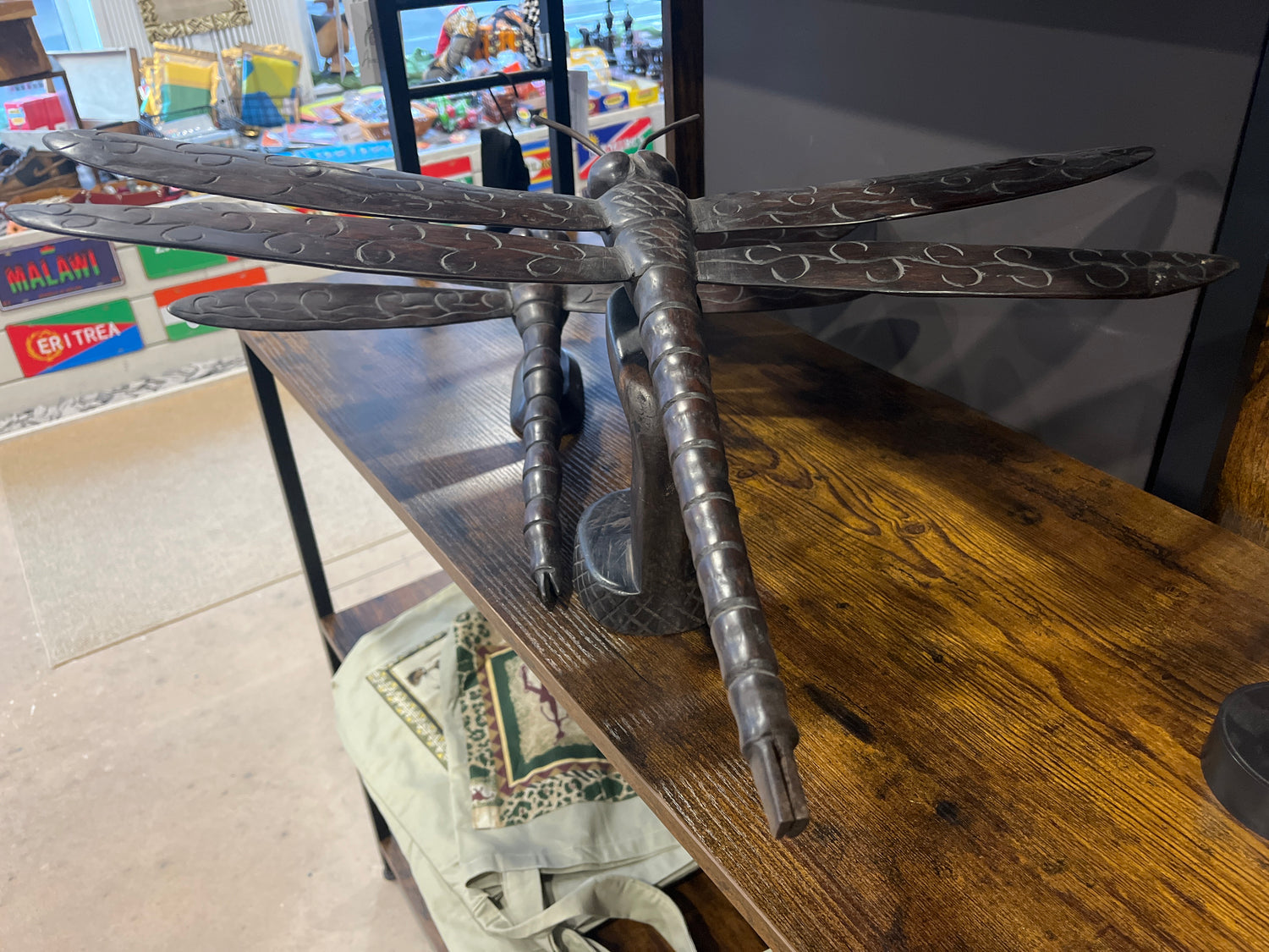Ebony Dragonfly with Stand