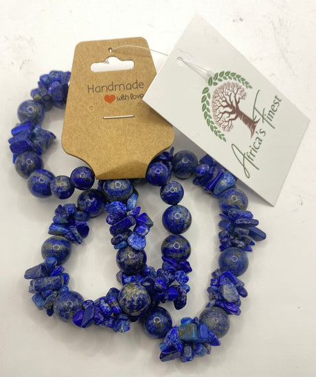Lapis Lazuli Unique Stone Necklace