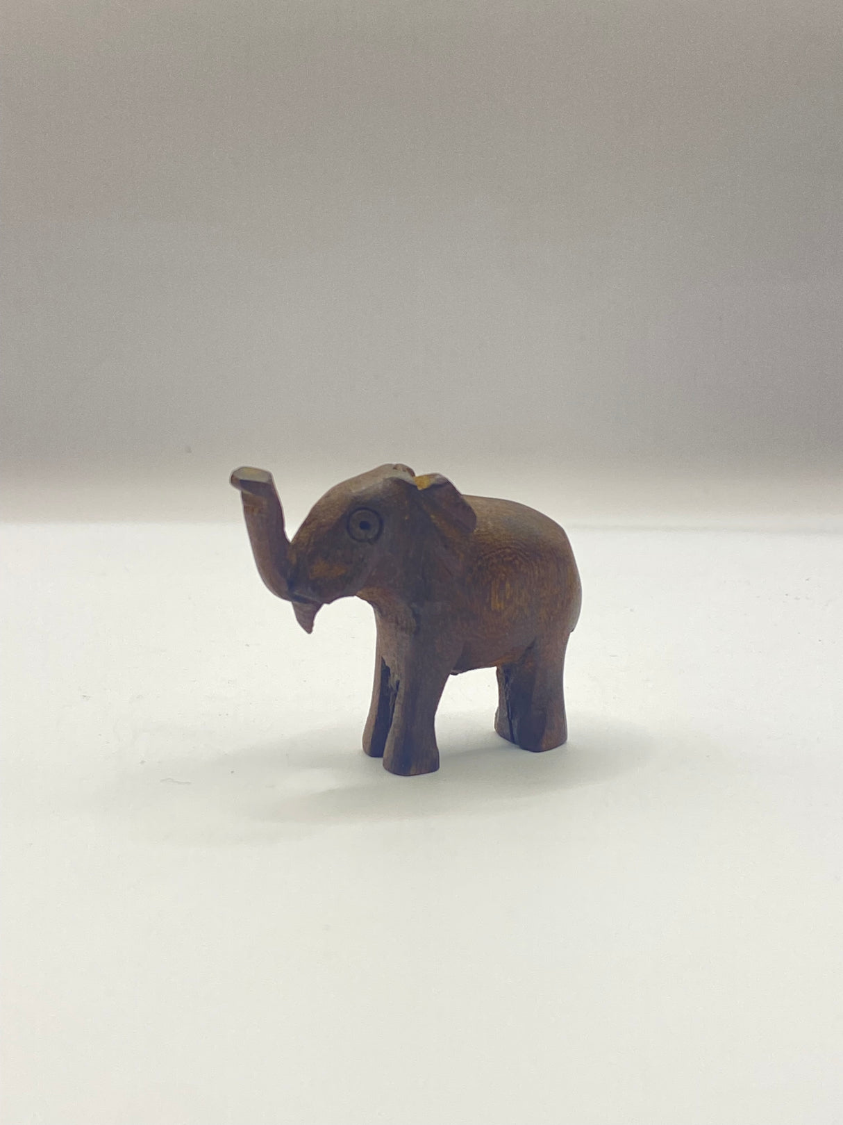 Mini Hand Carved Wooden Elephant