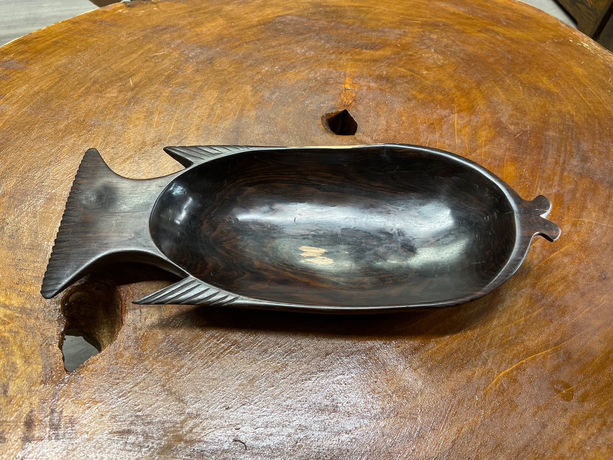 Beautiful Handmade Ebony Fish Shaped Dish