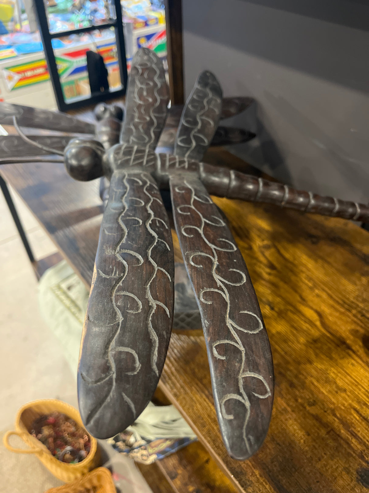 Ebony Dragonfly with Stand