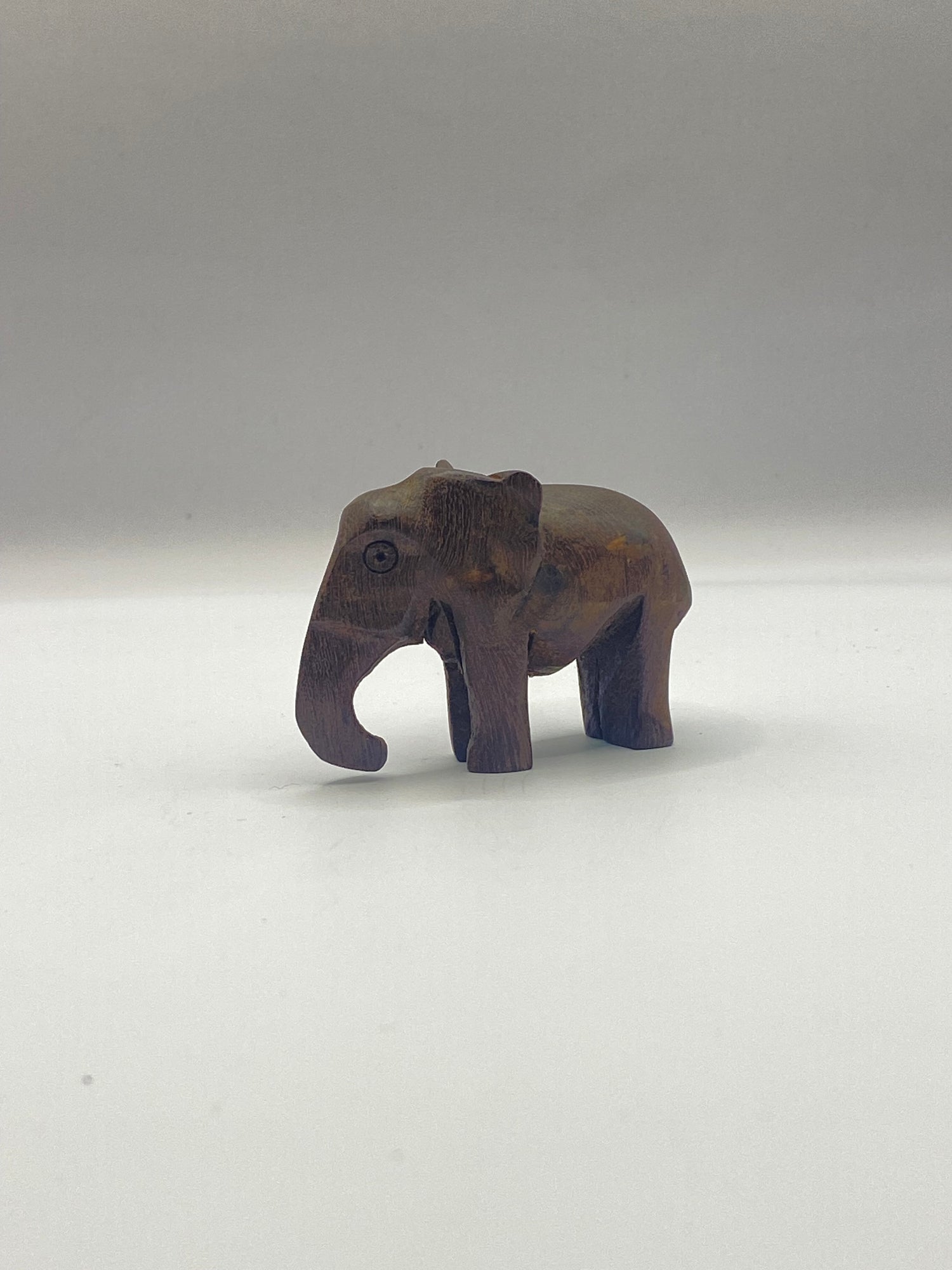 Mini Hand Carved Wooden Elephant