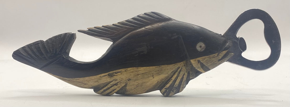 Ebony Fish Handle Bottle Opener