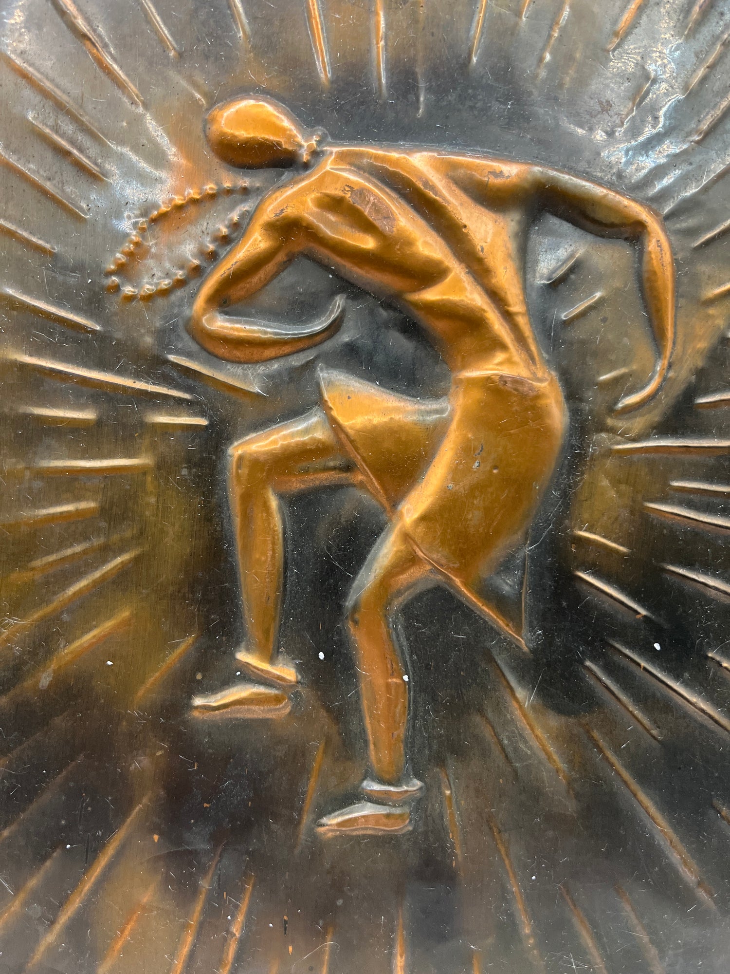 Dancing Man Hammered Copper Frame