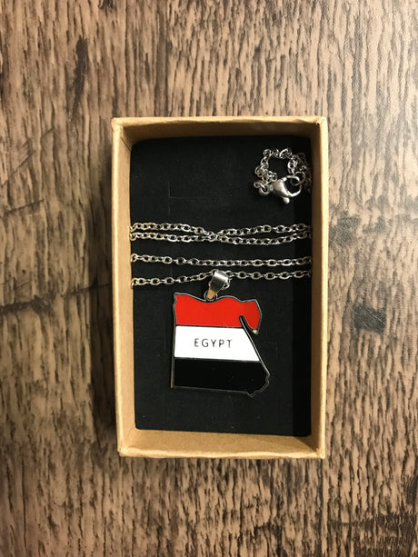 National Flag Country Shape And Name Silver Necklace 60cm Chain