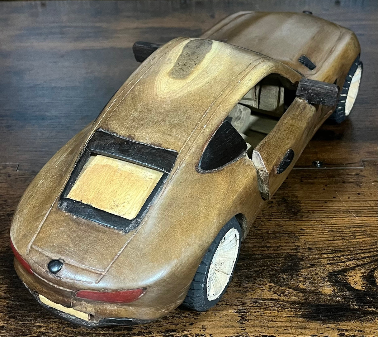 Mahogany and Ebony Mercedes Display Model Piece