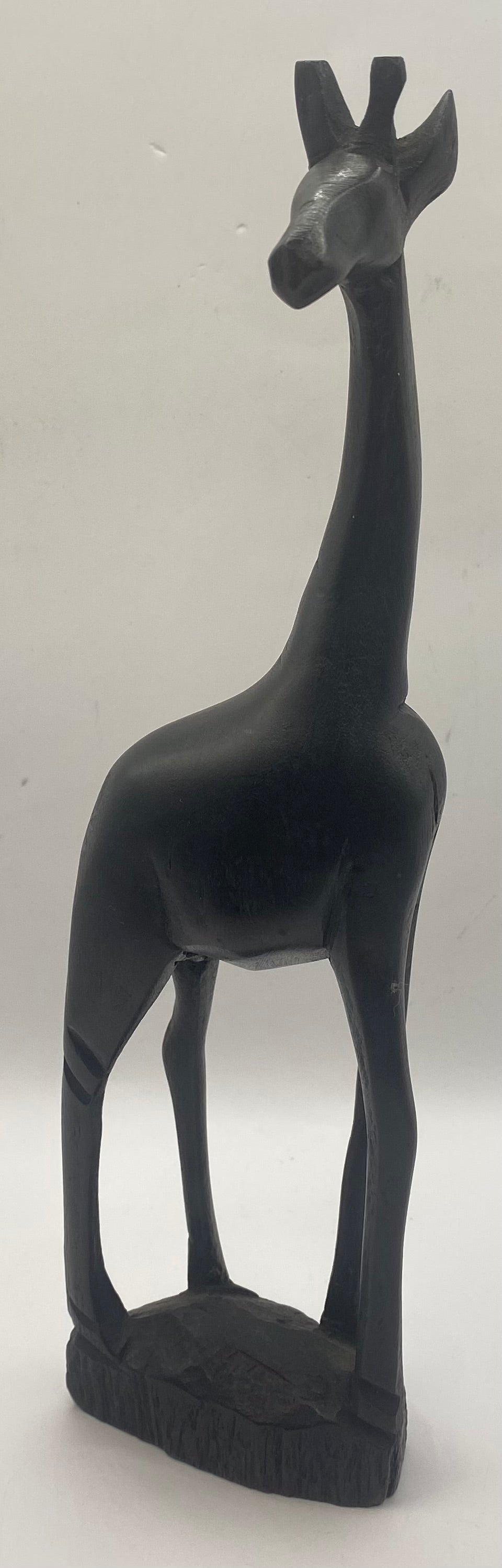 Smooth Ebony Giraffe on Stand
