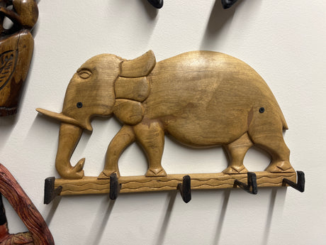 Wooden Handmade Elephant Keyholder
