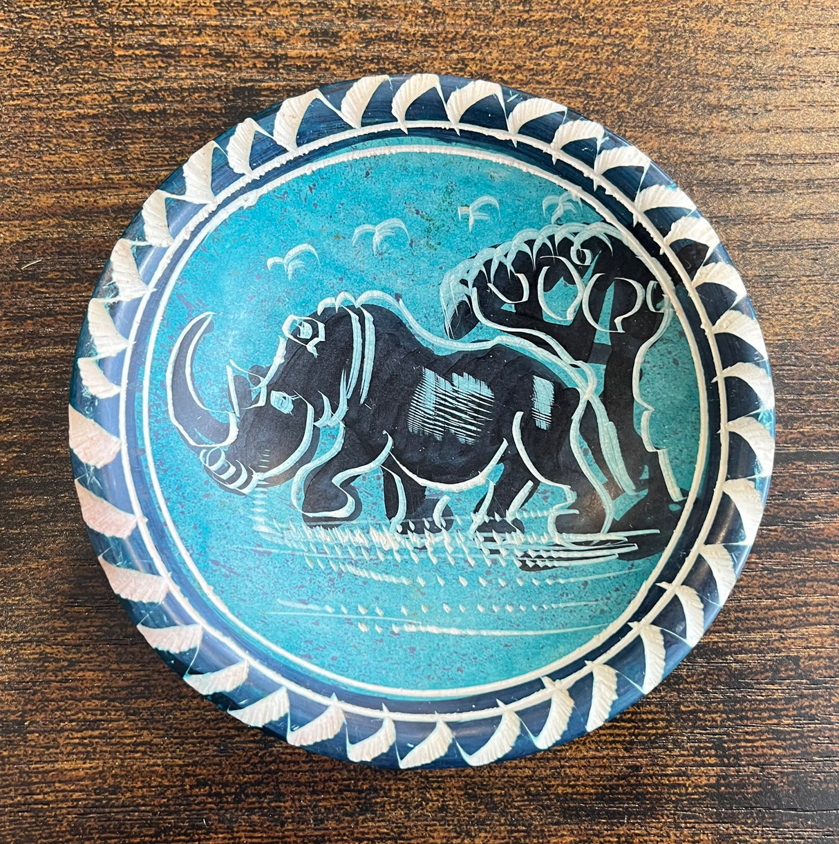 Painted Stone Plates Large