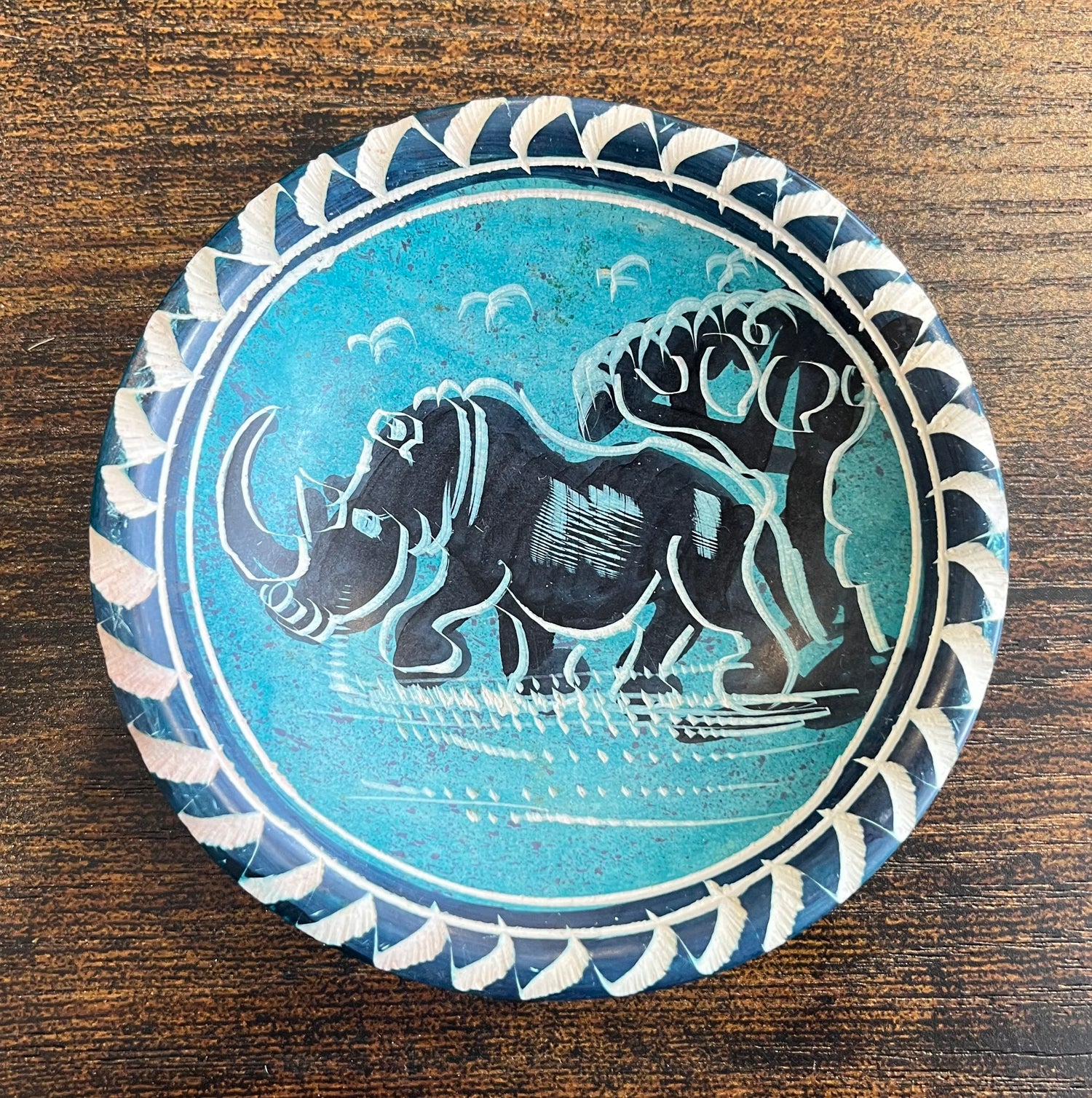 Painted Stone Plates Large
