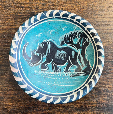 Painted Stone Plates Large